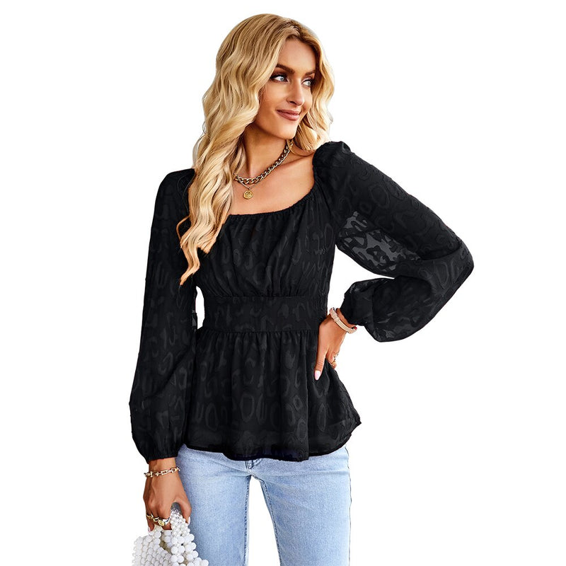 CharliesShirt I Women's Puff Sleeve Blouse-Black-S-State of Style