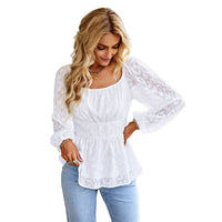 CharliesShirt I Women's Puff Sleeve Blouse-White-S-State of Style