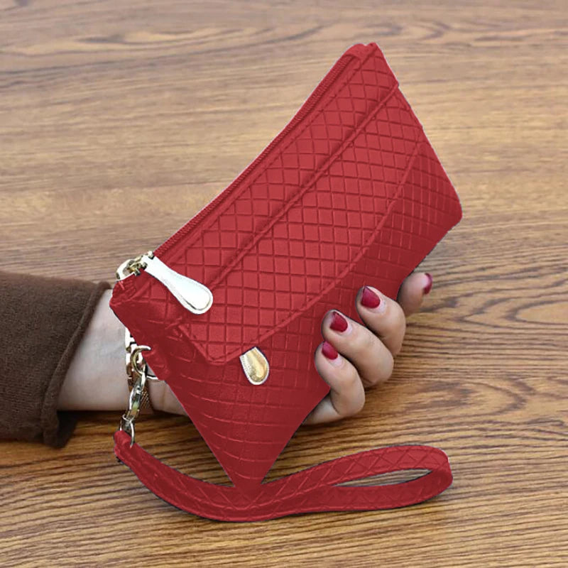Charme PU Leather Wallet – Stylish & Functional for Modern Women-Red-State of Style