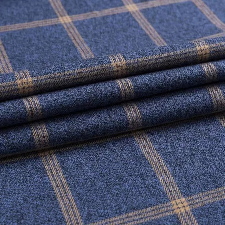 Checked Cotton Shirt - Victor-Dark Blue-XS-State of Style