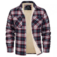 Checked Fleece-Lined Jacket - Lawson-Red-S-State of Style