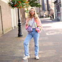Cheerful Colourful Striped Women's Cardigan - Livia-State of Style