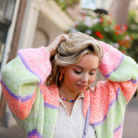 Cheerful Colourful Striped Women's Cardigan - Livia-State of Style