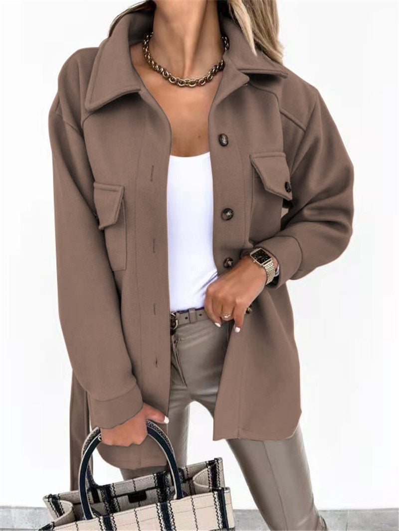 Chelsea's Jacket | Comfortable Oversized Jacket for Women-Mocha-S-State of Style