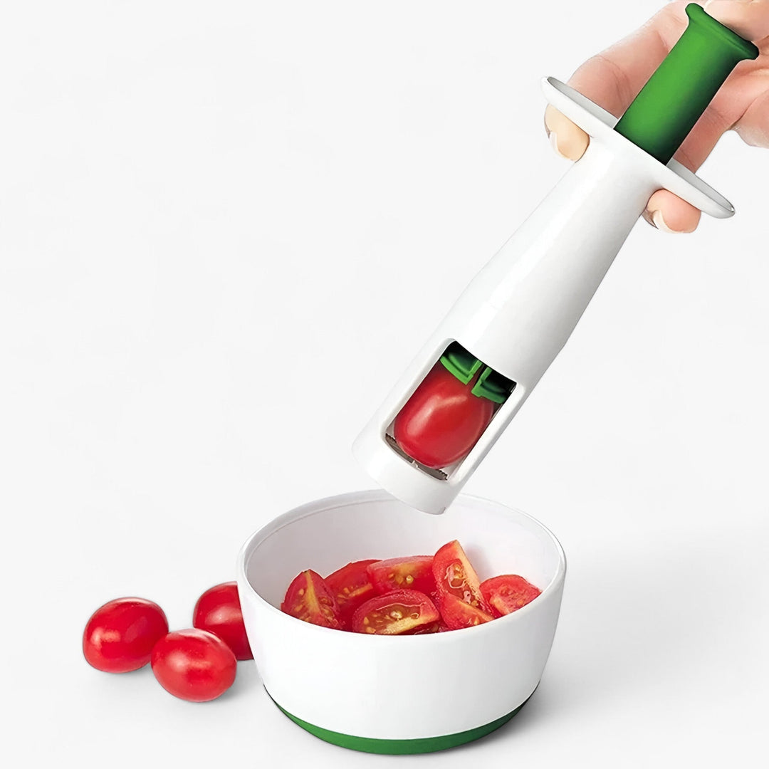 CherryMate Tomato Slicer – Effortless Fruit Preparation-State of Style