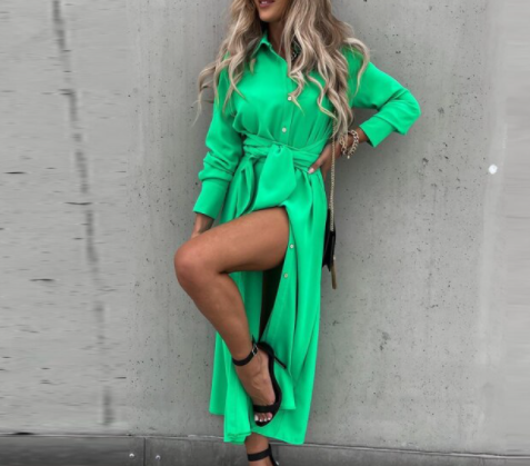 Chic Boho Dress | Comfortable and Stylish-Green-S-State of Style