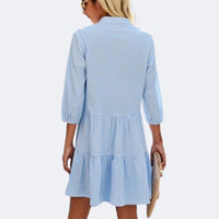 Chic Checkered Summer Dress | Casual & Comfy Style-Blue-S-State of Style