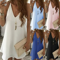 Chic Chiffon Party Dress-White-S-State of Style