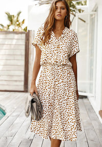 Chic Comfortable Dress - Sophia-Beige-S-State of Style