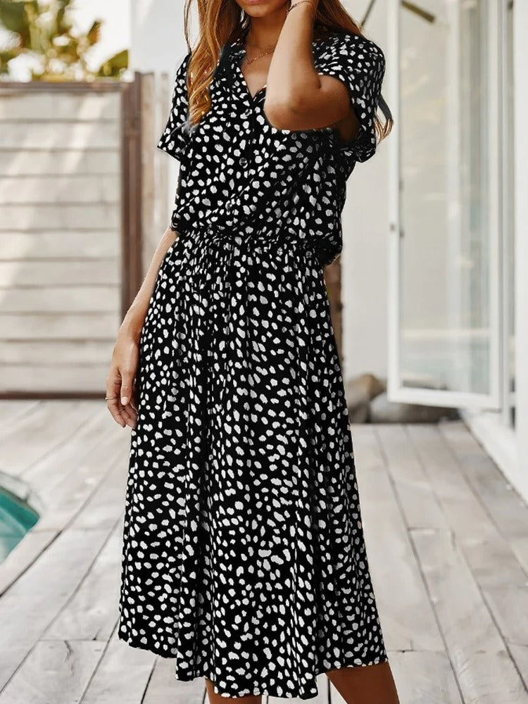 Chic Comfortable Dress - Sophia-Black-S-State of Style