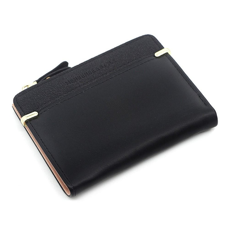 Chic Compact Mini Wallet – Stylish & Practical PU Leather Purse-Black-1-State of Style