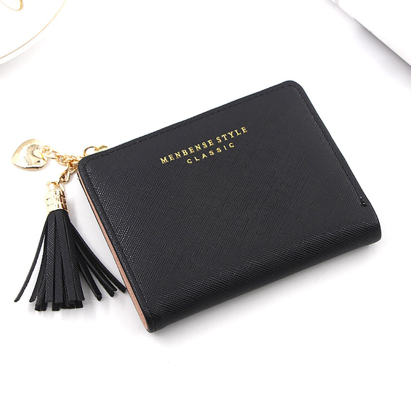Chic Compact Mini Wallet – Stylish & Practical PU Leather Purse-Black-2-State of Style