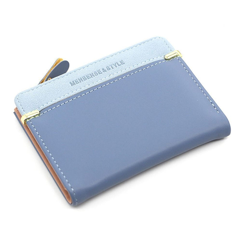 Chic Compact Mini Wallet – Stylish & Practical PU Leather Purse-Blue-1-State of Style