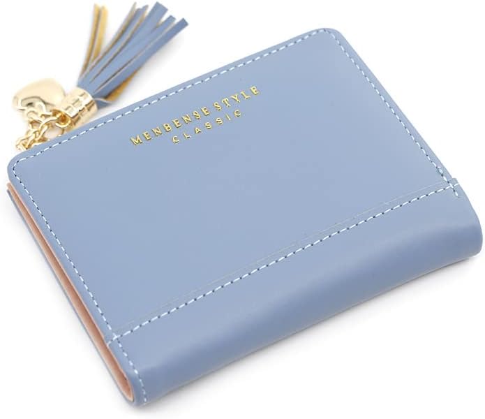 Chic Compact Mini Wallet – Stylish & Practical PU Leather Purse-Blue-3-State of Style
