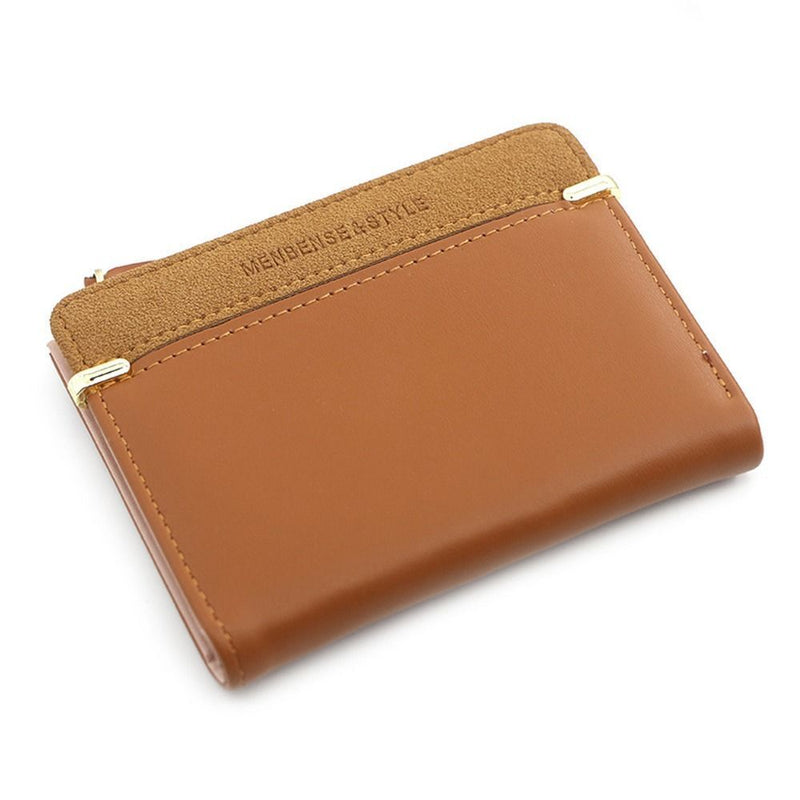 Chic Compact Mini Wallet – Stylish & Practical PU Leather Purse-Brown-1-State of Style