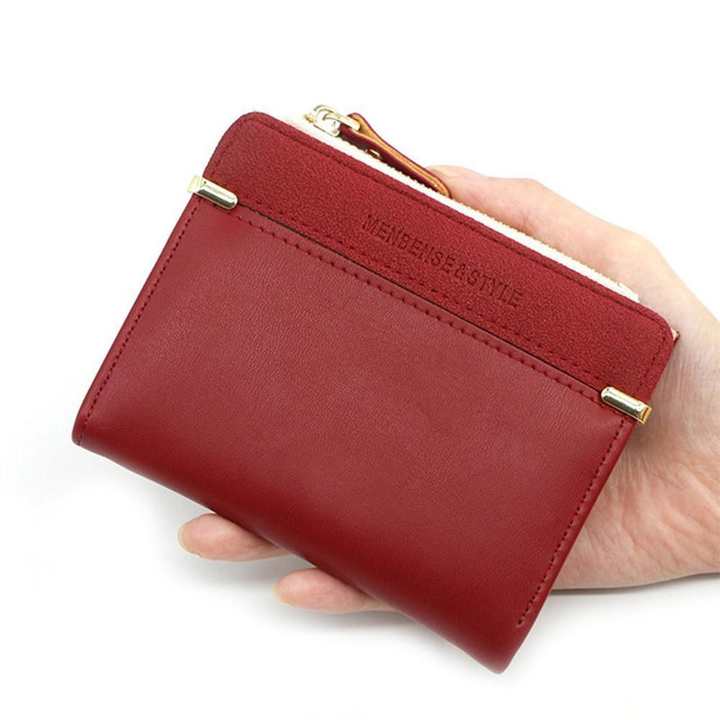 Chic Compact Mini Wallet – Stylish & Practical PU Leather Purse-Dark Pink-1-State of Style
