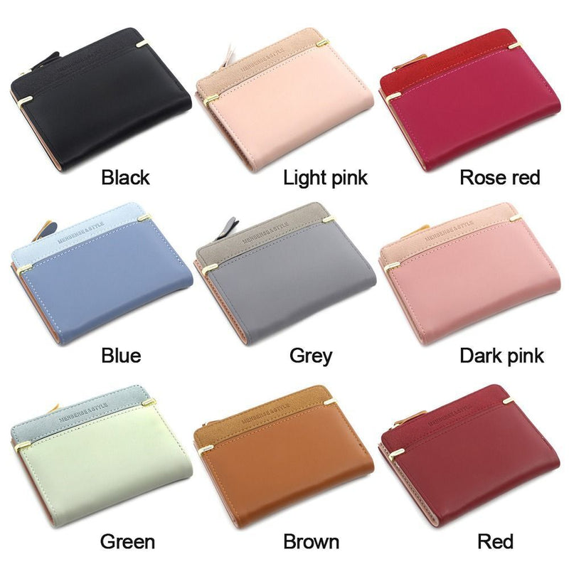Chic Compact Mini Wallet – Stylish & Practical PU Leather Purse-Dark Pink-1-State of Style