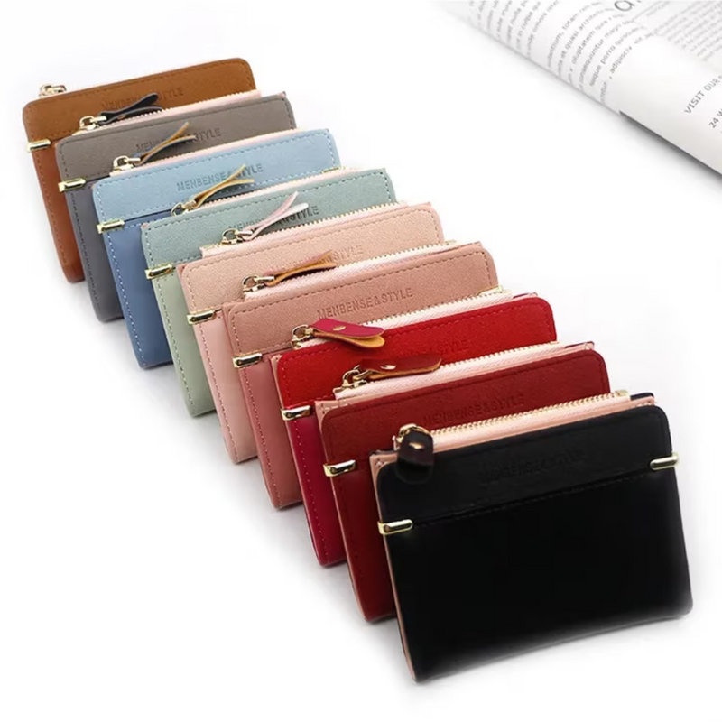 Chic Compact Mini Wallet – Stylish & Practical PU Leather Purse-Dark Pink-1-State of Style
