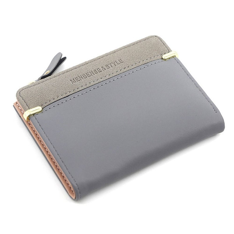 Chic Compact Mini Wallet – Stylish & Practical PU Leather Purse-Grey-1-State of Style