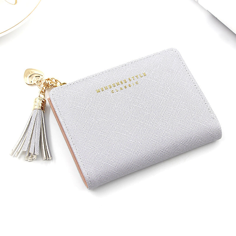 Chic Compact Mini Wallet – Stylish & Practical PU Leather Purse-Grey-2-State of Style