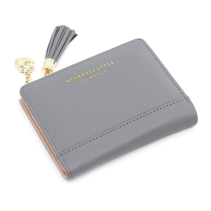 Chic Compact Mini Wallet – Stylish & Practical PU Leather Purse-Grey-3-State of Style