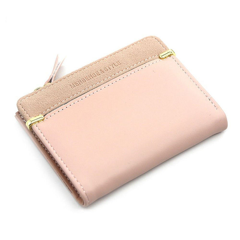 Chic Compact Mini Wallet – Stylish & Practical PU Leather Purse-Pink-1-State of Style