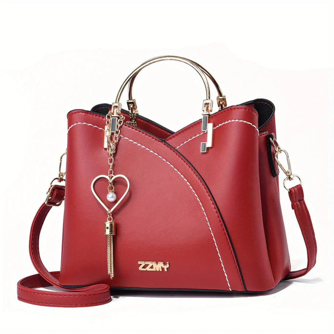 Chic Ladies Handbag - LuxeGrace-Burgundy-State of Style