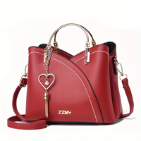 Chic Ladies Handbag - LuxeGrace-Burgundy-State of Style