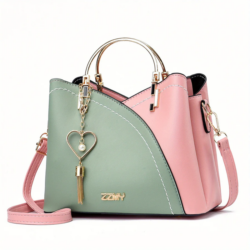 Chic Ladies Handbag - LuxeGrace-Pink-Green-State of Style