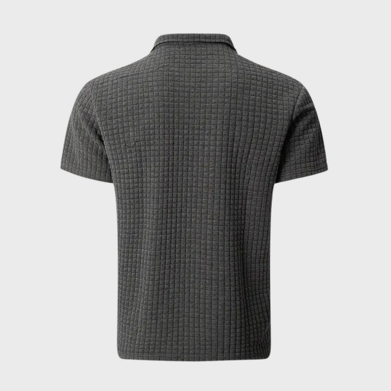Chic Men's Polo Shirt - Classic Elegance-Black-S-State of Style