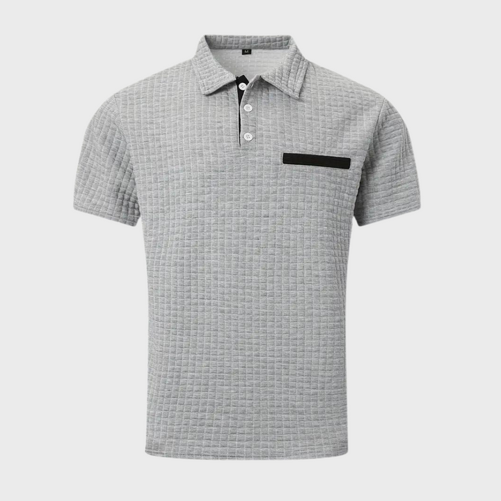 Chic Men's Polo Shirt - Classic Elegance-Black-S-State of Style