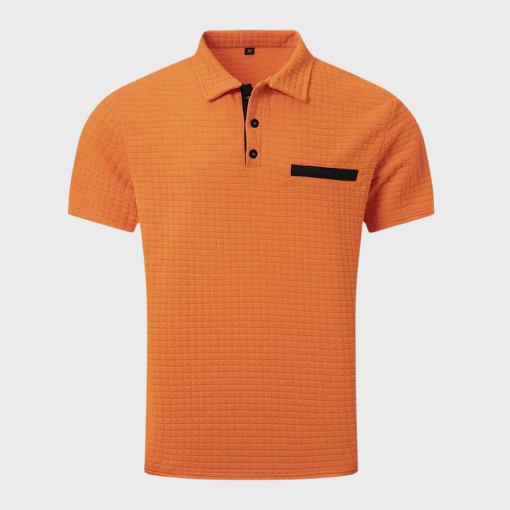 Chic Men's Polo Shirt - Classic Elegance-Black-S-State of Style