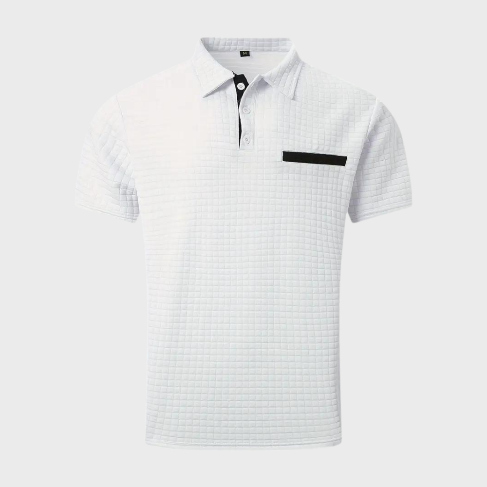 Chic Men's Polo Shirt - Classic Elegance-Black-S-State of Style