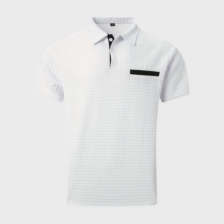 Chic Men's Polo Shirt - Classic Elegance-Black-S-State of Style