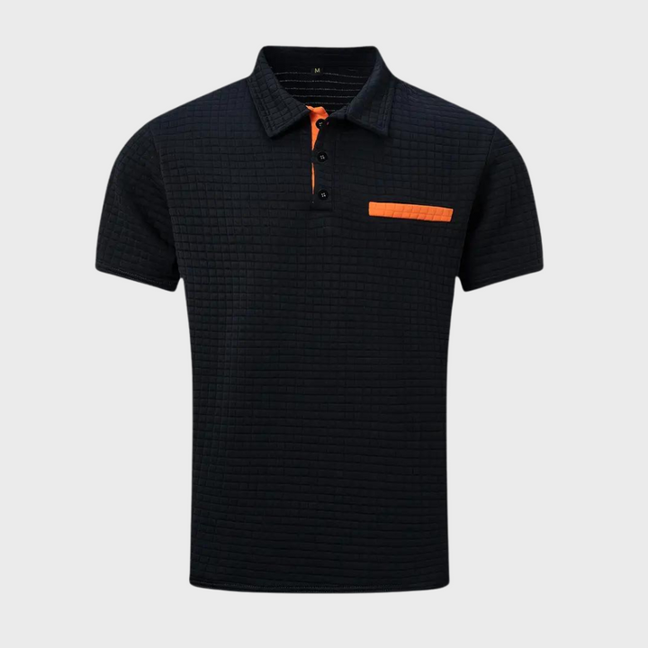 Chic Men's Polo Shirt - Classic Elegance-Black-S-State of Style