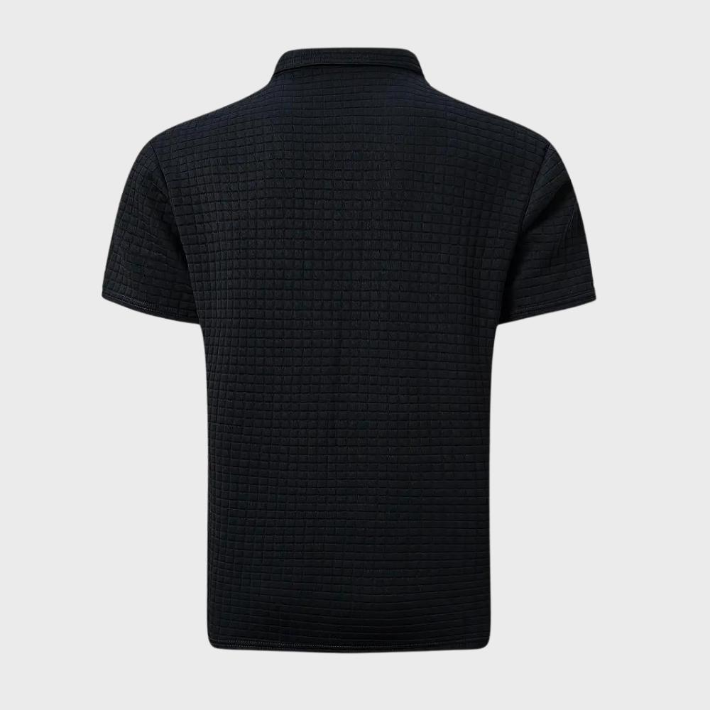 Chic Men's Polo Shirt - Classic Elegance-Black-S-State of Style