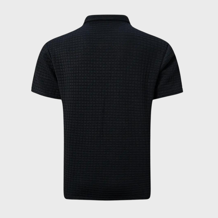 Chic Men's Polo Shirt - Classic Elegance-Black-S-State of Style