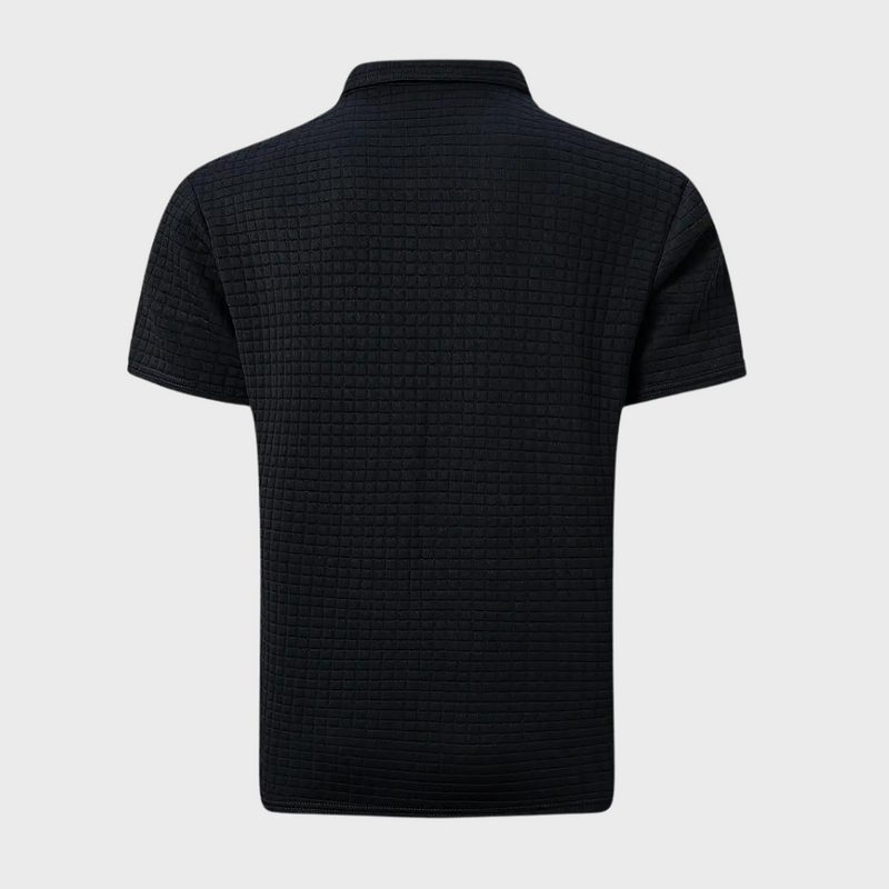 Chic Men's Polo Shirt - Classic Elegance-Black-S-State of Style