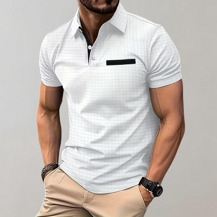 Chic Men's Polo Shirt - Classic Elegance-White-S-State of Style
