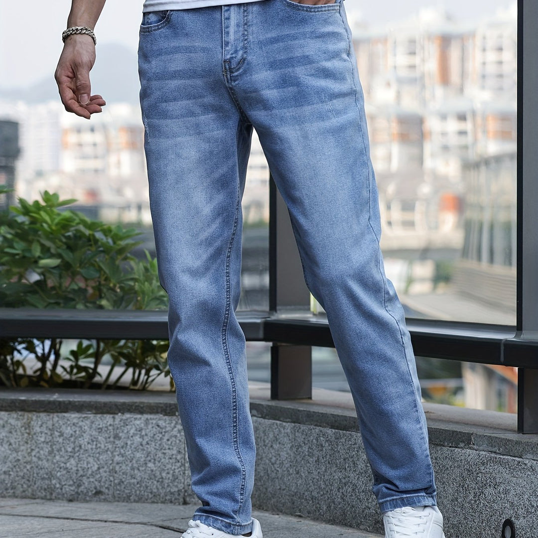 Chic Men's Streetwear Stretch Trousers - Milan-S-Light Blue-State of Style