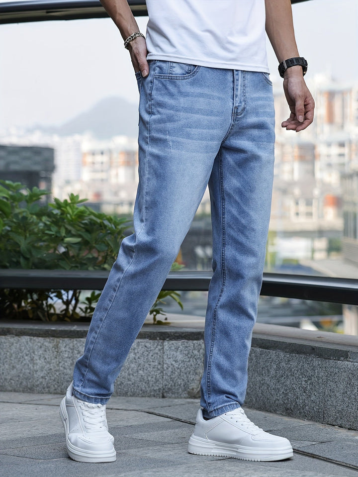 Chic Men's Streetwear Stretch Trousers - Milan-S-Light Blue-State of Style