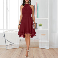Chic Smart Dress-Red-S-State of Style