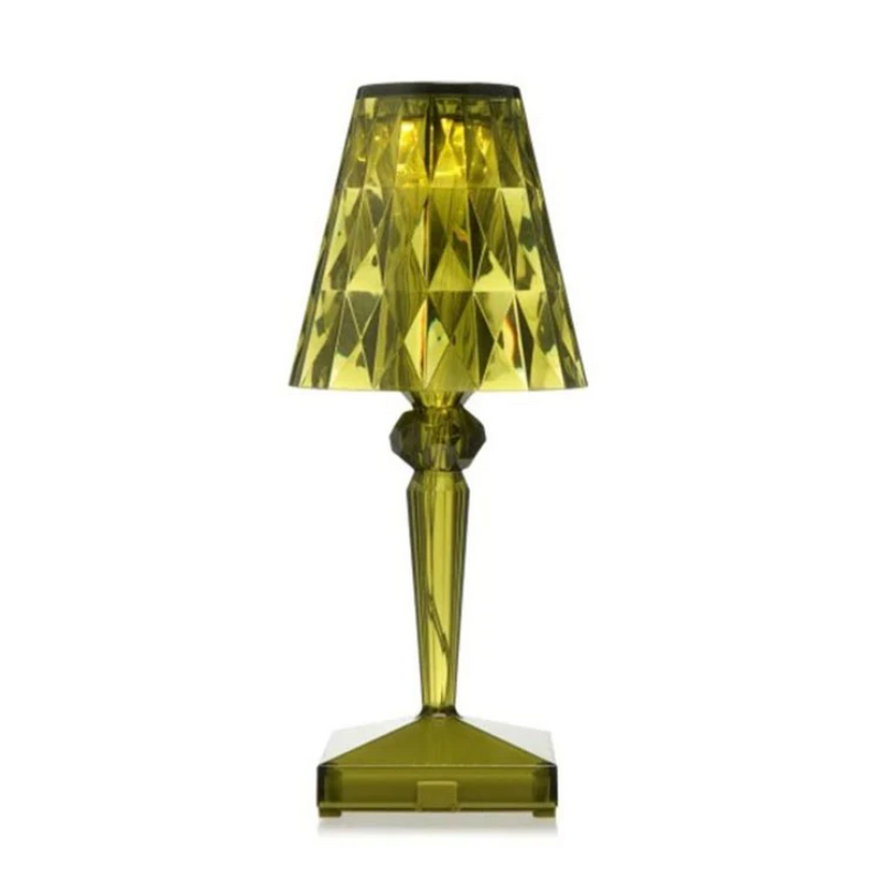 Chic Table Lamp with Crystal Design - CrystalLuxe-Green-State of Style