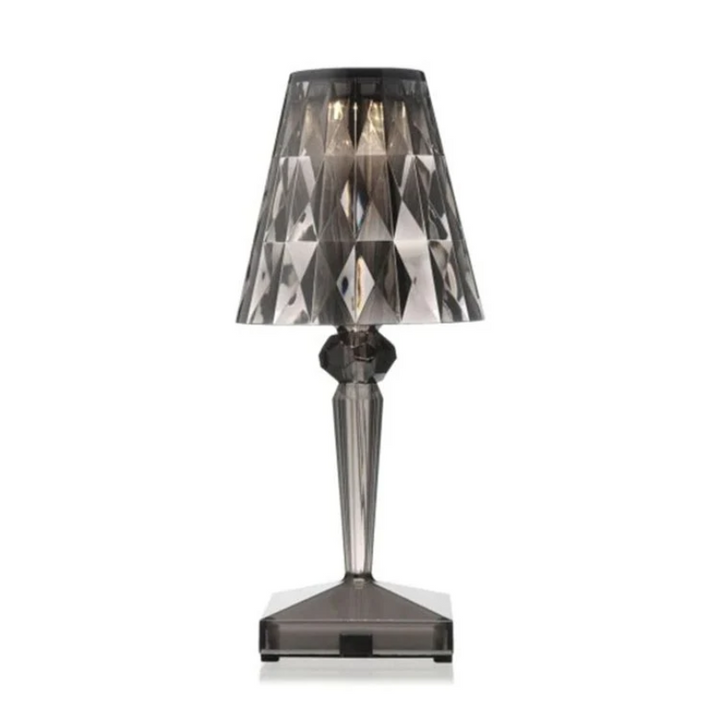 Chic Table Lamp with Crystal Design - CrystalLuxe-Grey-State of Style
