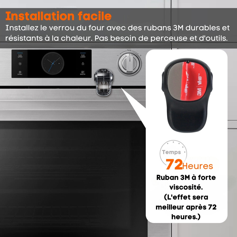 Child Oven Lock - OvenGuard-Black / 2 Pieces-State of Style