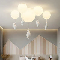 Children's Ceiling Lamp with Bear and Balloon - CloudBear-15 cm-A-Warm White-State of Style