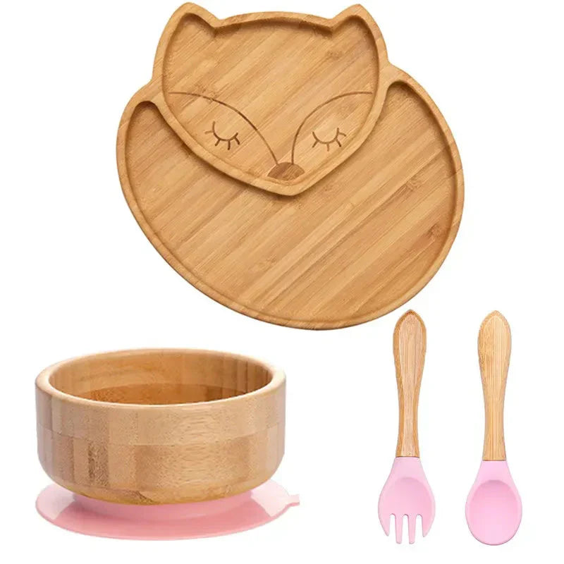 Children's Dinnerware Set with Suction Base - EcoFeast-Lamb White-State of Style