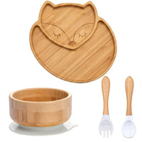 Children's Dinnerware Set with Suction Base - EcoFeast-Lamb White-State of Style