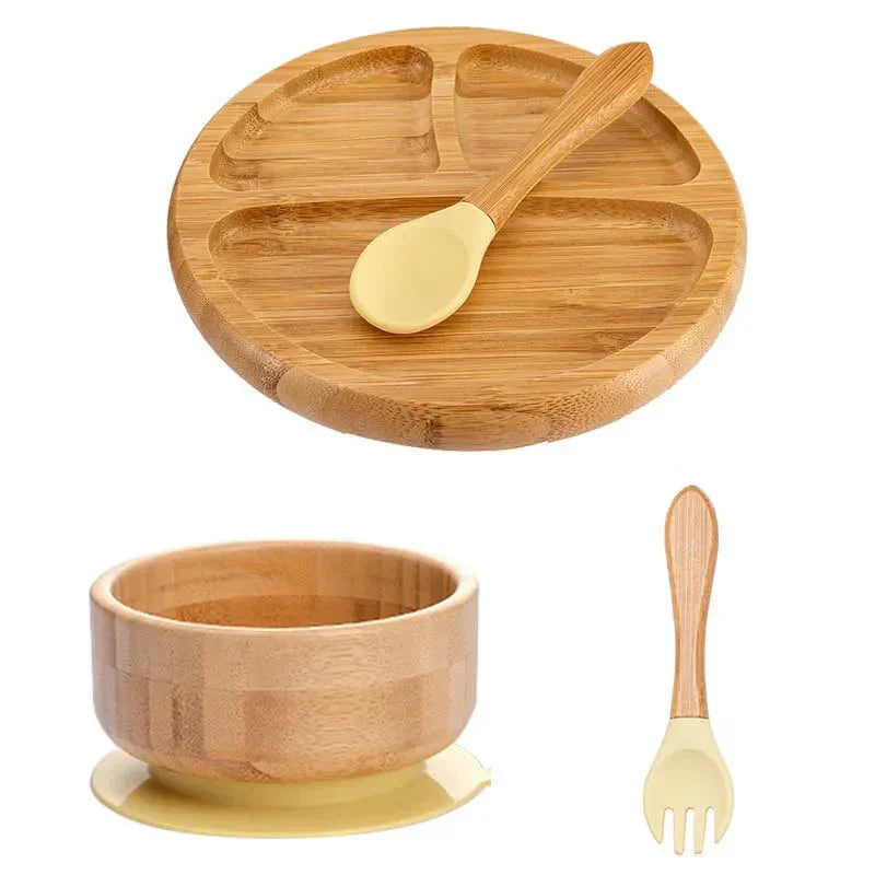 Children's Dinnerware Set with Suction Base - EcoFeast-Lamb White-State of Style