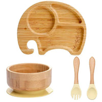 Children's Dinnerware Set with Suction Base - EcoFeast-Lamb White-State of Style